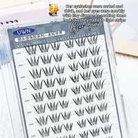 Cils synthétiques sans colle UWN Ice Fairy Sparkling 10-12mm, bouclés et volumineux, ultra-légers, sans colle