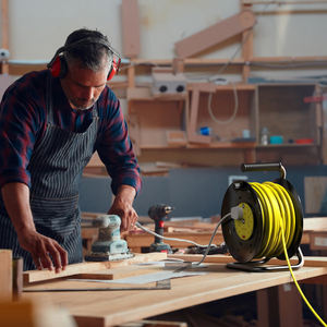 Fabrieks-kabelhaspel van 30 meter met 4 stopcontacten en aardlekschakelaar - Product Image 4