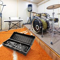 GEHUA ATA Grand coffret de transport rigide rotomoulé antichoc pour matériel de sonorisation, haut-parleurs, pieds de lumière, équipement de batterie et transport sur scène
