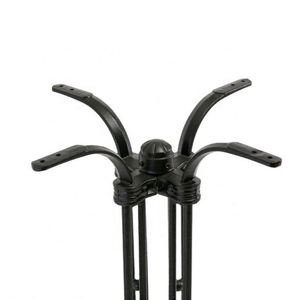 WEKIS Large Cross Frame Pedestal Coffee Table Base Traditional <b>Cast</b> Iron Kitchen Black Finish for Dining Outdoor Living Room Use - Product Image 3