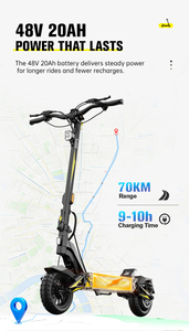 Almacén UE OOTD SR1 48V 20AH Patinete Eléctrico Plegable Todoterreno Trotinette Electrique Skateboard Eléctrico para Adultos T10 T10 T10 T10 <span class=keywords><strong>T</strong></span> - Product Image 4