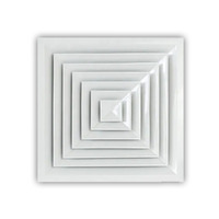 Diffuseur d'air carré en aluminium de haute qualité au design moderne pour climatisation, durable et facile à installer