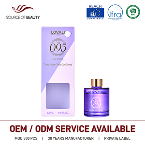 LOVALI HOME Diffusore di Fragranza 95 Reed 120ml, Profumo di Lusso per la Casa, Aroma <span class=keywords><strong>Dolce</strong></span> Orientale, Essenza di Sandalo, Vendita all'Ingrosso - Product Image 1