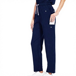 Ensemble de blouses médicales respirantes avec logo personnalisé, uniforme d'hôpital pour médecins et infirmières, vente en gros, ensemble de blouses médicales unisexe à col en V pour hôpital - Product Image 5