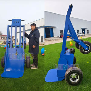 Chariot à main électrique à 4 roues robuste avec treuil pour soulever des châteaux gonflables - Product Image 3