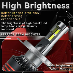 Phare LED pour voiture M8 Pro H1/H3/H4/H7/H11/9004-9007/880-881, ajustement universel, 12V 120W 10000 Lumens, température de couleur 6000K-6500K - Product Image 6