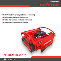Mesin Pemotong Rumput Robotik GPS RTK 22HP 764cc Lebar Pemotongan 800mm Tinggi Pemotongan 30-150mm Penghindaran Rintangan Multi-Sensor untuk Area Luas