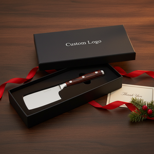 Coltello da Torta e <span class=keywords><strong>Formaggio</strong></span> Personalizzato con Etichetta Privata, Lama in Acciaio Inossidabile Resistente e Manico in Legno - Product Image 6