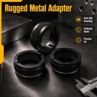 Anneau adaptateur d'objectif en aluminium usiné CNC, anneau d'objectif de caméra moleté anodisé noir, composants optiques de précision