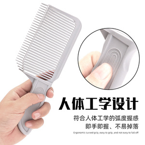 หวีตัดผมรูปตัววีขนาดใหญ่สำหรับร้านเสริมสวยมืออาชีพพลาสติกสีเทา - Product Image 4