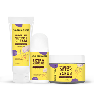 Blanqueador de piel oscura <span class=keywords><strong>para</strong></span> <span class=keywords><strong>axilas</strong></span>, partes del área del Bikini <span class=keywords><strong>para</strong></span> cuerpo privado, axila, crema blanqueadora fuerte, exfoliante, conjunto de cuidado antitranspirante - Product Image 1