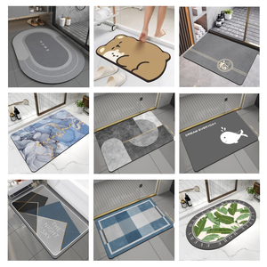 Tapis <span class=keywords><strong>de</strong></span> <span class=keywords><strong>bain</strong></span> en diatomite douce et absorbant l'eau, 2022, à séchage rapide, effet marbre naturel, pour la salle <span class=keywords><strong>de</strong></span> bains, tapis <span class=keywords><strong>de</strong></span> <span class=keywords><strong>boue</strong></span> diatomite gris - Product Image 4
