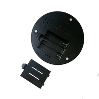 BOSHI 11cm Support de lumière LED rotatif à piles, 7 pièces, en verre et plastique argenté, moderne, à changement de couleur, pour décoration intérieure