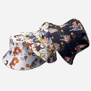 Chapeau Bob Imprimé Numérique Double Face Motif Chat et Chien Mignon, Polyvalent pour Pêche, Voyage, Extérieur, Décontracté, Protection Solaire, Chapeau de Pêcheur – Meilleure Vente - Product Image 1