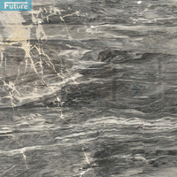 Luxe chevalier gris marbre blanc veines poli grande dalle pour cuisine comptoir salle de bain mur sol salon escalier dosseret