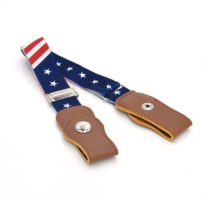 <span class=keywords><strong>Ceinture</strong></span> en toile élastique pour enfants, mode pour hommes et femmes, avec bouton en PU, <span class=keywords><strong>sans</strong></span> <span class=keywords><strong>boucle</strong></span> ajustable, extensible - Product Image 6
