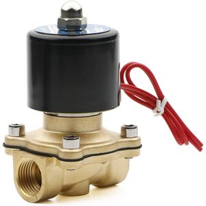 โซลินอยด์วาล์วไฟฟ้า 1/2 นิ้วทองเหลือง AC110V 2W-160-15 ปกติปิด สำหรับน้ำ อากาศ แก๊ส - Product Image 2