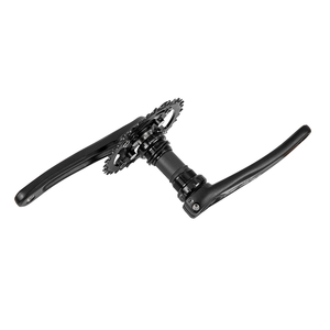 JOYSUN Juego de Bielas de Bicicleta de Montaña <span class=keywords><strong>MTB</strong></span> de Aleación de Aluminio Negro 170mm 104 BCD Hueco Integrado <span class=keywords><strong>para</strong></span> Bicicletas de Montaña y Carretera con Plato de 32/34/38T - Product Image 4