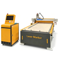 Machine de marquage laser par sablage pour miroirs en verre de Chine 1325, machine de gravure laser à fibre grand format 50W pour le retrait de revêtement de miroir