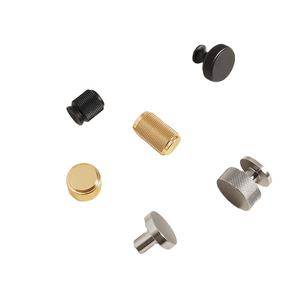 Modern Minimalist tek delik kolu dolap çekmece siyah gül altın fırçalanmış gümüş alüminyum mobilya küçük kol oturma odası - Product Image 1