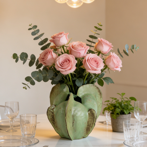 Jarrón de Cerámica con Forma de <span class=keywords><strong>Carambola</strong></span> de 9.25 Pulgadas, Hecho a Mano, para Decoración del Hogar, Centro de <span class=keywords><strong>Mesa</strong></span> Artístico - Product Image 2