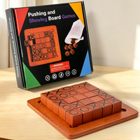 Jeu de logique éducatif Montessori en bois pour tout-petits, jeu de stratégie Tic Tac Toe 5 en ligne pour deux joueurs