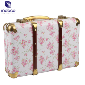Caja de Regalo de Cartón Creativa Personalizada de Fábrica, Maleta Vintage con Asa, Bolsa de Papel Liberty - Product Image 2