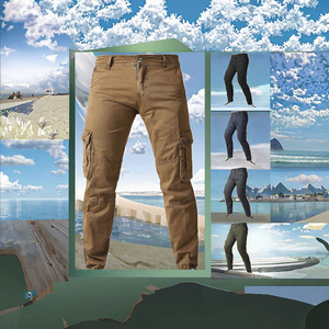 Pantalones Casuales de Verano para Hombre, de Alta Calidad, 100% Algodón, Tela de Lona, Secado Rápido, Corte Recto, Transpirables, Ajustados, Cintura Elástica, Estilo Vintage - Product Image 3