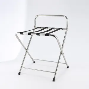 Black belt stainless steel luggage rack hotel guest room steel luggage rack