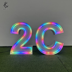 Letrero Simba Personalizado, Letras y Números de Marquesina <span class=keywords><strong>Neón</strong></span> RGB de 3, 4, 5, 6 Pies, Artículos para Fiestas de Cumpleaños 1, 3, 21, 50 - Product Image 6
