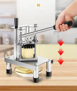 2023 Alta Qualidade Multifuncional Cortador De Batatas Fritas De Aço Inoxidável Slicer Vegetais Fruit Slicer Batata Chopper Máquina