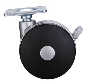 Moderne 3-Zoll-Doppelrad 75mm Hochleistungs-drehbare verstellbare Kunststoff rolle 65*55mm/65*65mm Platte 17 Jahre Pause - Product Image 1