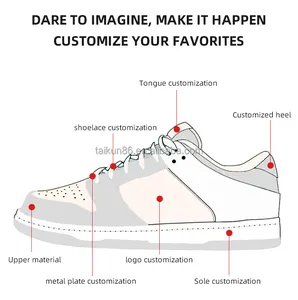 Benutzer definierte Mann und Frau Sneakers Logo Basketball-Stil Casual Sportschuhe unterstützen Anpassung Sneaker Schuhe