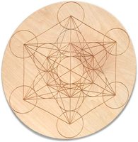 Ensemble de 6 grilles hexagonales polies réutilisables en géométrie sacrée pour soulager le stress, avec améthyste et bois découpé au laser