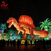 Lanterne personnalisée dinosaure Spinosaurus, ensemble de lanternes animales pour parc à thème, dinosaure extérieur pour événement nocturne en place publique