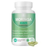 Capsules personnalisées d'exportation de feuilles de Moringa et de racine de racine de croton, 60 comprimés pour adultes - Améliore la mémoire et le sommeil