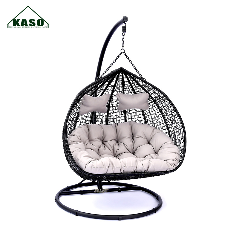 Patio Schaukel mit Ständer Gartenmöbel Set Kinder Erwachsene Garten Relax Hängematte Double Wicker Rattan Hanging Egg Schaukel stuhl