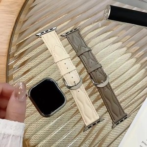 Nouveau bracelet de montre élégant en cuir ondulé de 38 mm, 41 mm, 42 mm, 45 mm, 49 mm, adapté aux <span class=keywords><strong>Apple</strong></span> <span class=keywords><strong>Watch</strong></span> 8, 7, SE, <span class=keywords><strong>6</strong></span>, 5, 4, 3, 2, 1 - Product Image 1