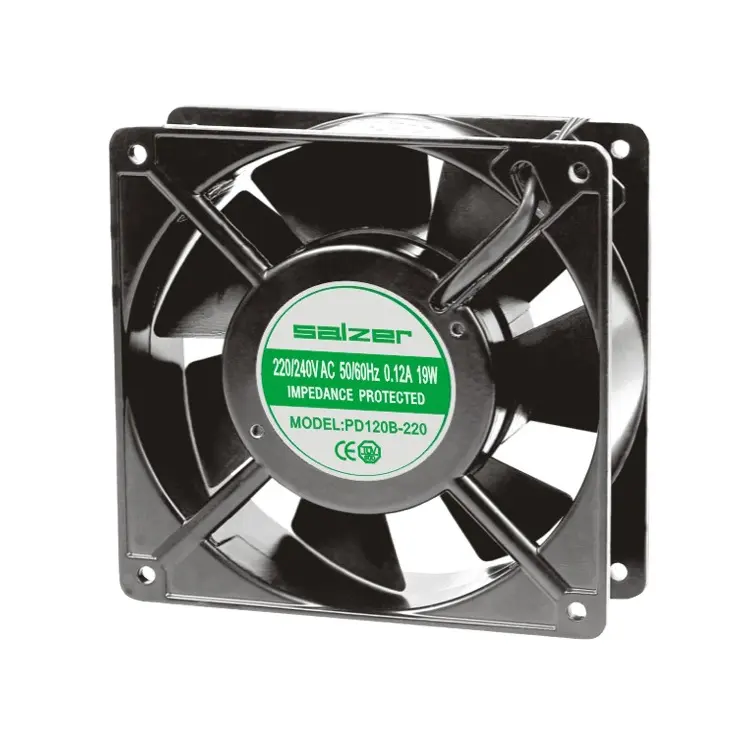 SALZER (CE, TUV,อนุมัติ) PD120B-220 120X120X38MM 220/240VAC 50/60HZ ลูกปืนพัดลมระบายความร้อน Ac