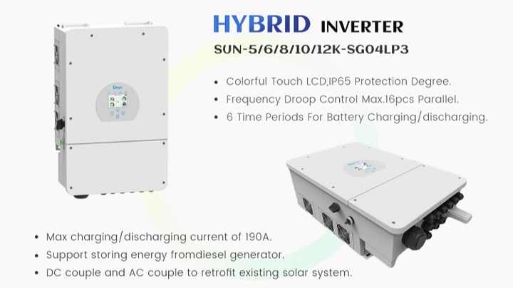 Deye Three Phase Hybrid Solar Inverter Low Frequency 5kw 6kw 10kw ...
