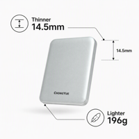 Batterie externe magnétique sans fil 10000 mAh, charge rapide PD 30W, ultra-mince en aluminium, chargeur portable compatible Type-C, compatible avec la plupart des appareils