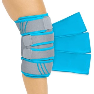 Genou Glace Pack Wrap Froid Chaud Gel Compression Brace Chaleur Soutien Sangle pour Arthrite Tendinite ACL Athlétique Blessure Arthrose - Product Image 1