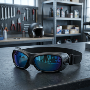 Gafas de Motociclismo PENGBO BP-2088, Antiviento, Antiarena, Marco de PC, Protección de Esponja, Estilo Vintage, Montura Completa, Correa Ajustable, UV400 - Product Image 3