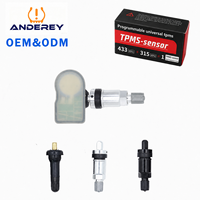 Sensor TPMS Universal Programable ANDEREY 315/433MHz, Sensor de Presión de Neumáticos de Repuesto con Abrazadera para Venta al Por Mayor, Listo para Enviar