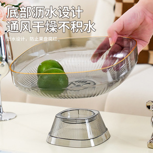 Transparent Fruit Bowl Large Capacity Reusable For Living Room Coffee Table Snacks Candy Storage - Product Image 3