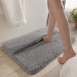 Tapis de bain en polaire Ice Cream, rectangulaire, couleur unie, absorbant, antidérapant, en fibre de polyester, design minimaliste - Product Image 3