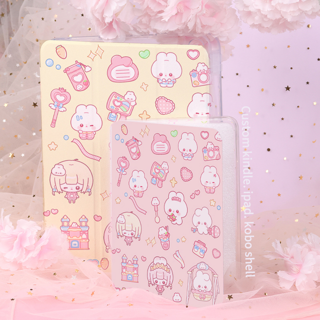 Custom Kindle/ Ipad/kobo Kindle case Transparent All-Round Protective Cover Case for Kindle 6/7/9.7/10.2inch Custom Gifts