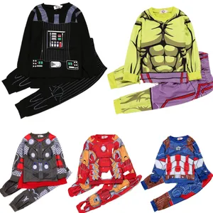 2023 new designed wholesale little boys kids autumn long sleeve clothing set outfits cartoon printed popular movie characters