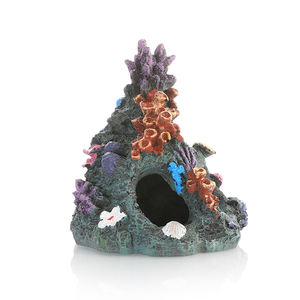 Accessoires pour aquariums Faux récif de corail Résine Rock <span class=keywords><strong>Cave</strong></span> Ornements Betta Fish House Fish Tank Paysage Décoration - Product Image 6
