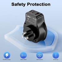 Adaptador de Enchufe Universal Worldplug para Carga Rápida de Teléfonos Móviles, Enchufe Eléctrico de Viaje, Adaptador de Corriente USB de Mundo a Estados Unidos